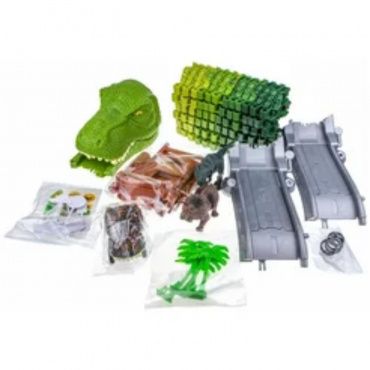 Т20856 Игрушка. Гибкий трек "Гонки" 139 дет, мост-туннель, мост, арка, дор.знаки, машинка, свет